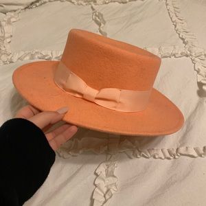 peachy lack of color hat